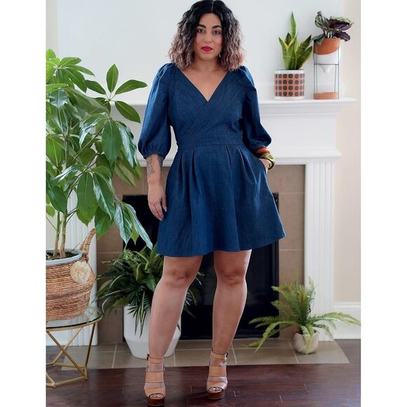 Misses Dress Pattern S9329 By Simplicity Mimi G Style Puff Sleeves 16-24 - Picture 6 of 9